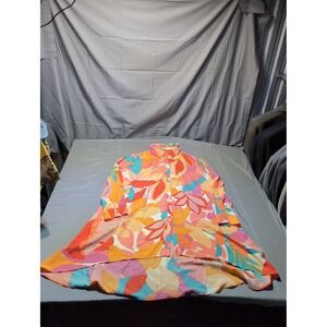 Easel Los Angeles‎ Women's Floral Print Hi-Low Tunic Top Blouse Large